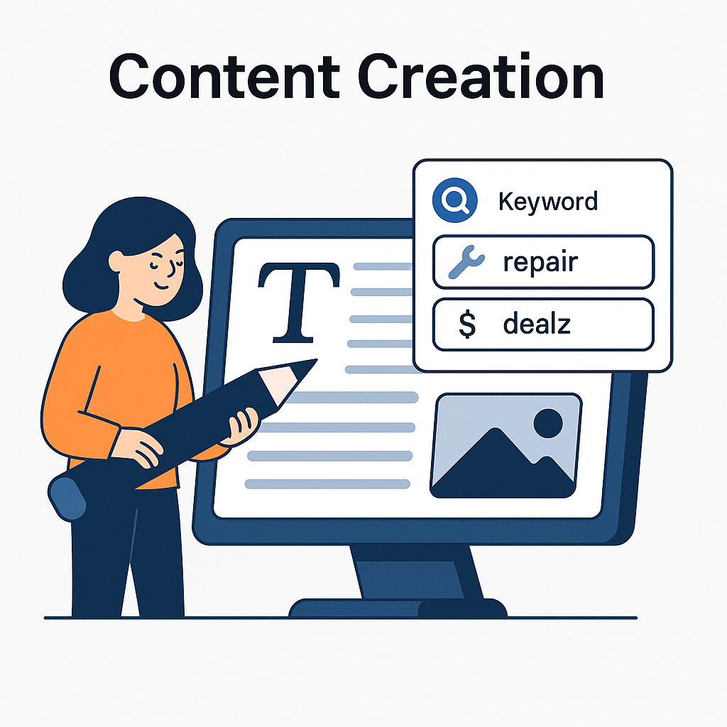 Image representing content creation